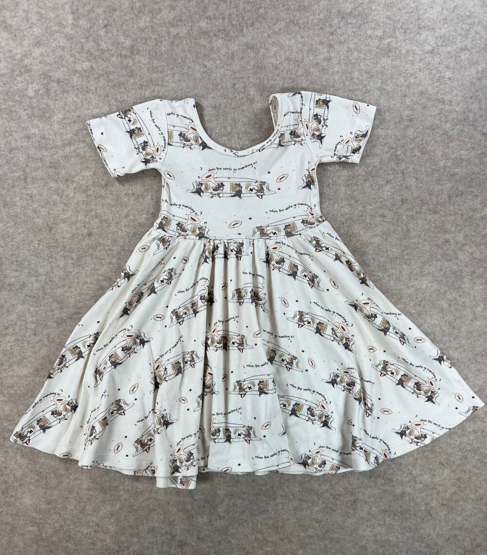 Nola Tawk New Orleans Saints Go Marching In Twirl Dress 6